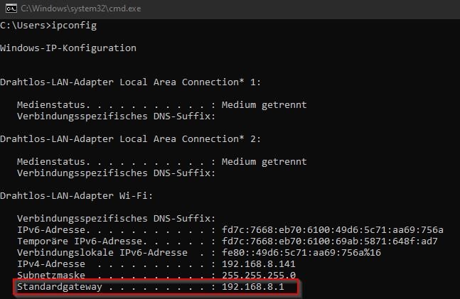 ipconfig bild